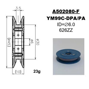 Con lăn vòng bi sứ Yuasa bearing roller guide No. A502080F